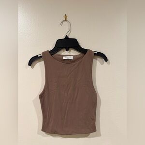 Aritzia Babaton Contour Taupe Tank Top